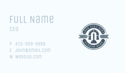 Plunger Pipe Plumbing Business Card Image Preview