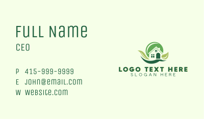 Leaf House Gardening Business Card Image Preview