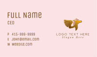 Elegant Golden Pegasus Business Card Image Preview