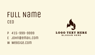 Fire Grill Steakhouse  Business Card Image Preview