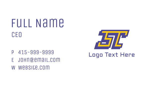 ST Sport Letter Business Card Design Image Preview