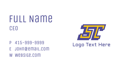 ST Sport Letter Business Card Image Preview