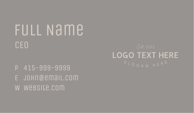 Classic Professional Elegant Brand   Business Card Image Preview