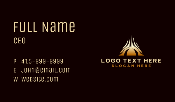 Luxury Brand Pyramid Business Card Design Image Preview