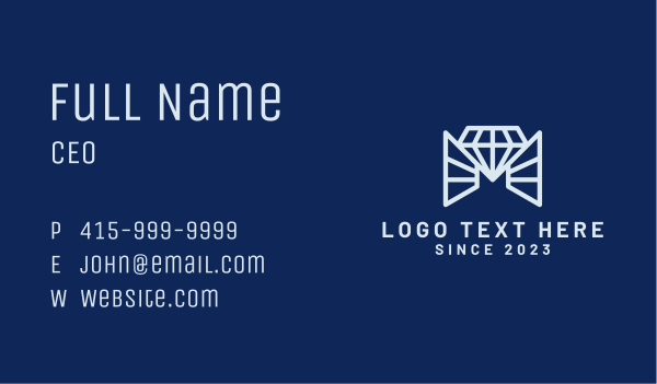 Corporate Jewel Letter M Business Card Design Image Preview