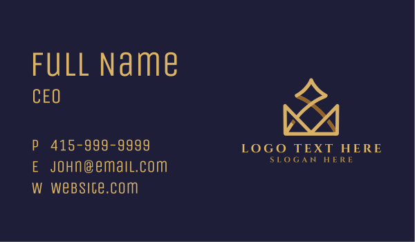 Gold Crown Luxury Business Card Design Image Preview