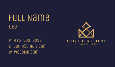 Gold Crown Luxury Business Card Image Preview