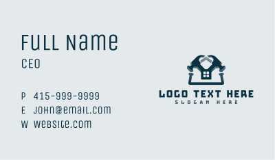 Construction Repair Hammer Business Card Image Preview