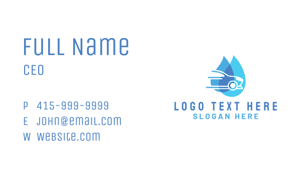 Car Cleaning Droplet Business Card Design Image Preview