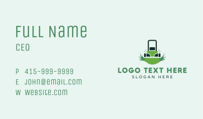 Lawn Mower Grasscutter Business Card Image Preview