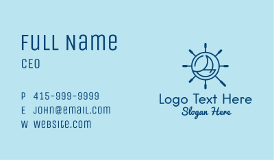 Nautical Steering Wheel  Business Card Image Preview