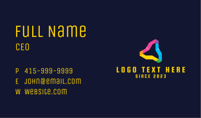 Colorful Triangle Tech Business Card Image Preview