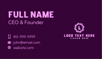 Geometric Tribal Pattern Lettermark Business Card Image Preview