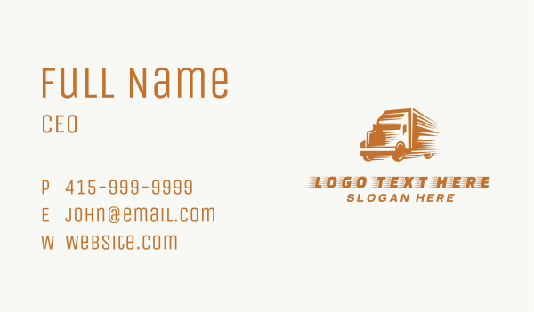 Truck Delivery Vehicle Business Card Design Image Preview