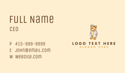 Children Doctor Teddy Bear  Business Card Image Preview