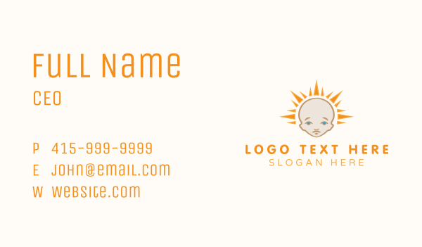 Cute Baby Sun Business Card Design Image Preview