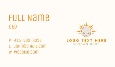 Cute Baby Sun Business Card Image Preview