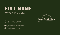 Casual Chalk Wordmark Business Card Image Preview