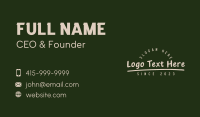 Casual Chalk Wordmark Business Card Preview