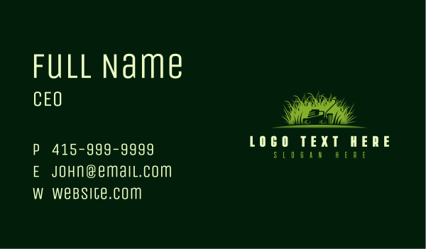 Lawn Yard Maintenance Business Card Design Image Preview