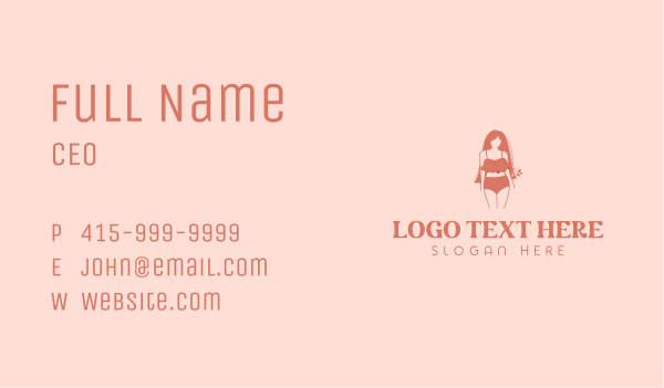 Feminine Summer Beachwear Business Card Design Image Preview