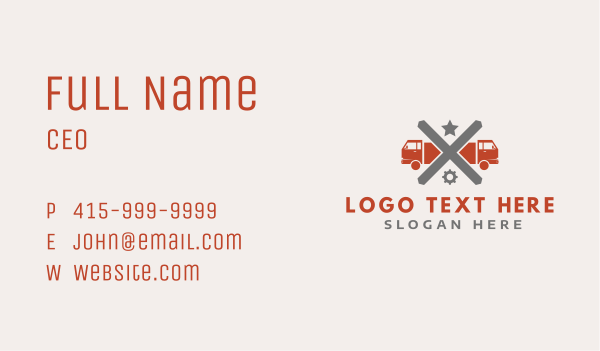 Freight Cross Trucking Business Card Design Image Preview
