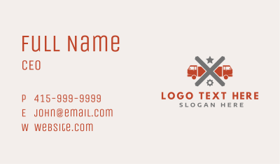 Freight Cross Trucking Business Card Image Preview