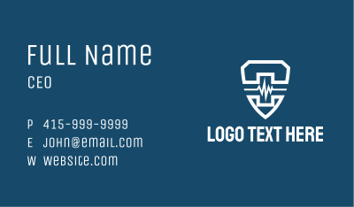 White Lifeline Shield  Business Card Image Preview