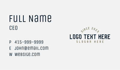 Generic Business Wordmark Business Card Image Preview