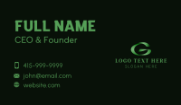 Stylish Green Letter G Business Card Image Preview