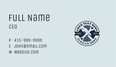 Pipe Wrench Plumbing Business Card Image Preview