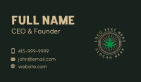 Marijuana Leaf Badge Business Card Image Preview