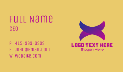 Tech Company Letter X Business Card