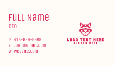 Cartoon Feline Cat Business Card Image Preview