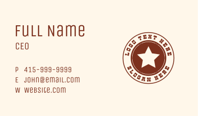 Western Sheriff Badge Business Card Image Preview