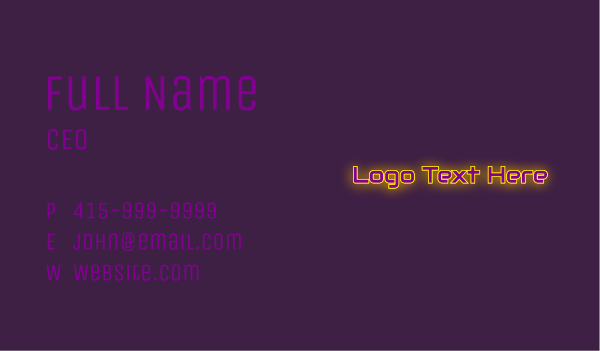 Simple Gaming Wordmark Business Card Design Image Preview