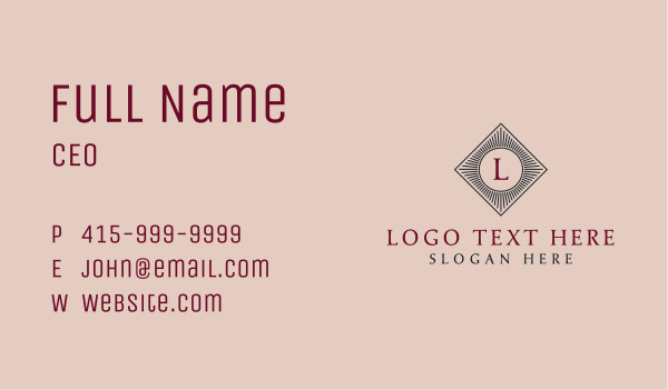 Luxury Diamond Company Business Card Design Image Preview