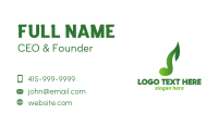 Green Leaf Music Business Card Image Preview