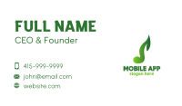 Green Leaf Music Business Card Image Preview