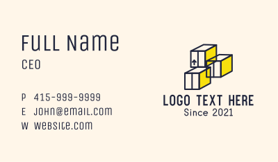 Container Box Logistics  Business Card Image Preview
