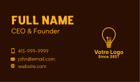 Construction Site Bulb Business Card Image Preview