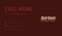 Bloody Brush Wordmark Business Card Image Preview