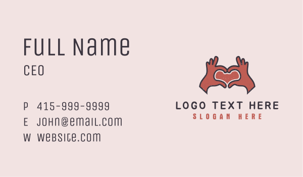 Hands Love Dating Business Card Design Image Preview
