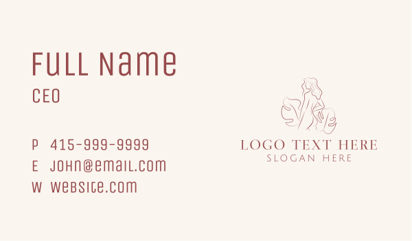 Beautiful Woman Body Spa Business Card Design Image Preview