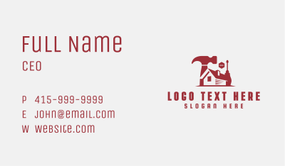 Builder Construction Repair Business Card Image Preview