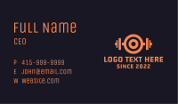 Orange Target Barbell Business Card Image Preview