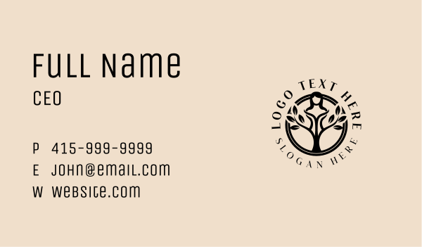 Yoga Meditation Woman Business Card Design Image Preview