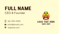 Colorful Tribal Mask  Business Card Preview