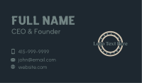 Vintage Round Business Wordmark Business Card Image Preview