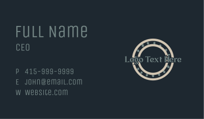 Vintage Round Business Wordmark Business Card Image Preview